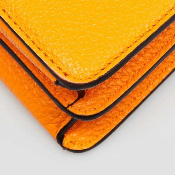 Fendi Orange Pebbled Leather Small Peekaboo Iseeu XCross Satchel Bag 7VA582 - Picture 4 of 12